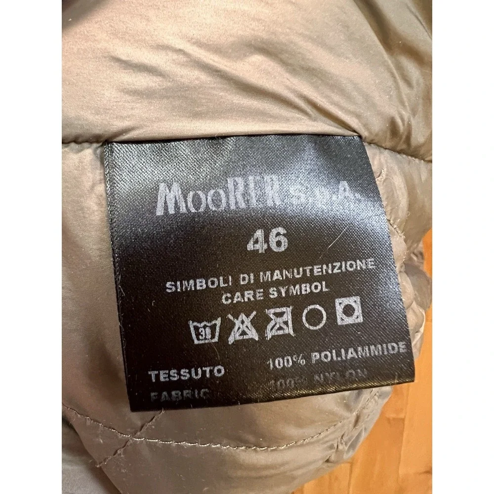 Jan Mayen Beige Goose Down Long Puffer Jacket Italian Size 46 (US‎ 12)